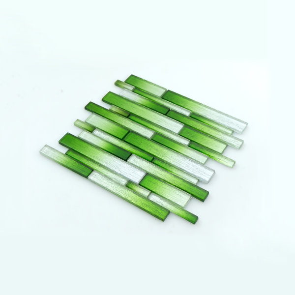 WS Tiles Foil Random Sized Straight Edge Glass Mosaic Tile & Reviews Wayfair